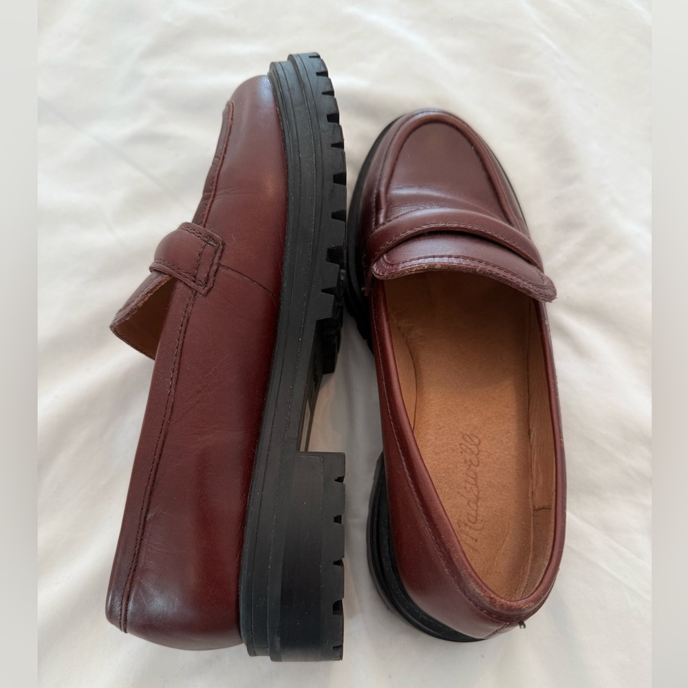 Women’s Madewell The Bradley Lugsole Loafer in Cherry Wood. Size 7.5